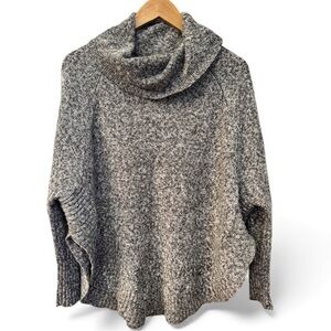 Lea & Nicole Speckled Knit Cowl Neck Sweater Neutral
